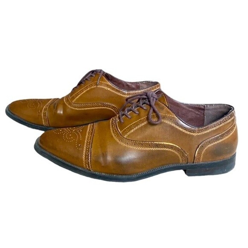 Giorgio Brutini Men's Lace Up Brown Leather Oxford Dress Shoes Size 10 M